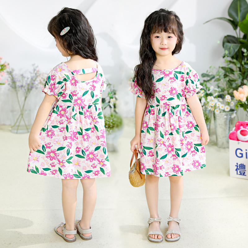 Spring and Autumn Korean Women's Clothing Flower Countryside Cotton Baby A-line Skirt Dress