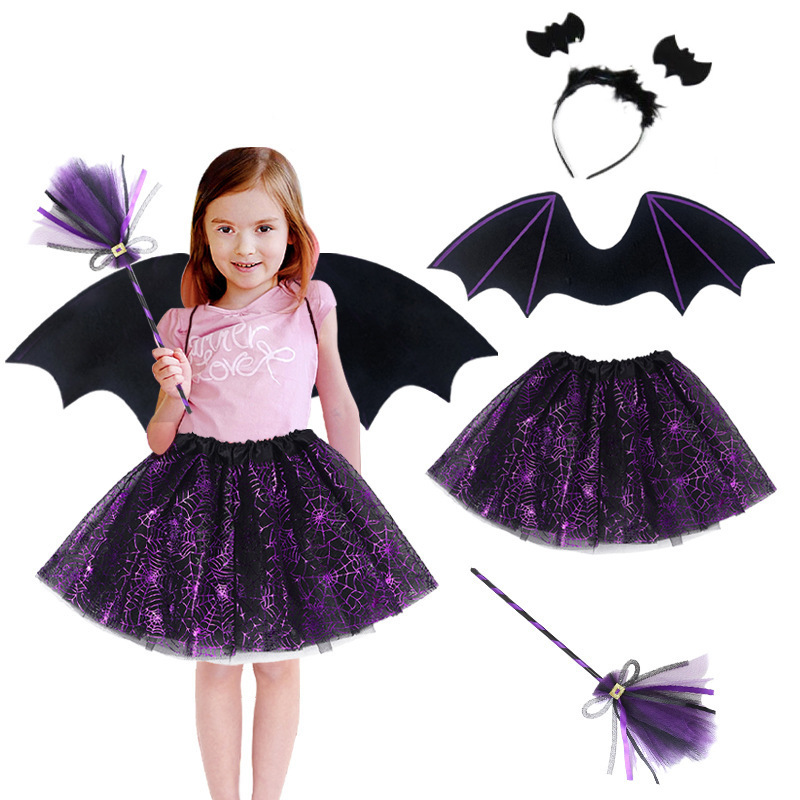 Halloween Party COS Dress up Devil Wings with Four Pieces